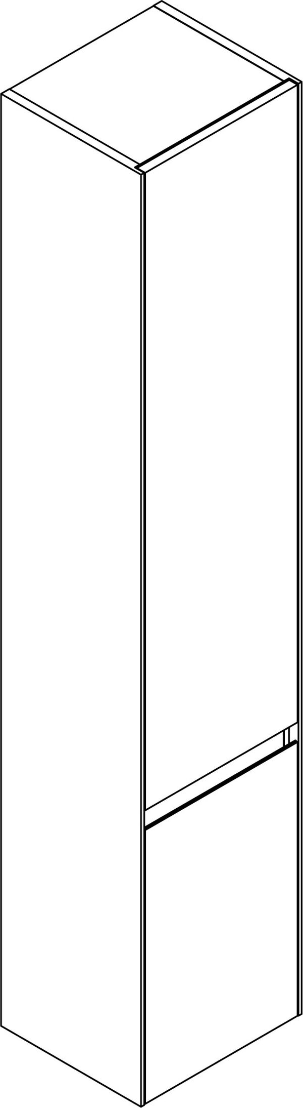 Armoire haute Alterna universale slim blanc image number 0
