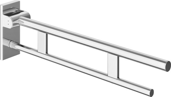 Corrimano ribaltabile Hewi 900 Due, s 90 cm, &Oslash; 33,7 mm, piastra di montaggio Design A, senza image number 0