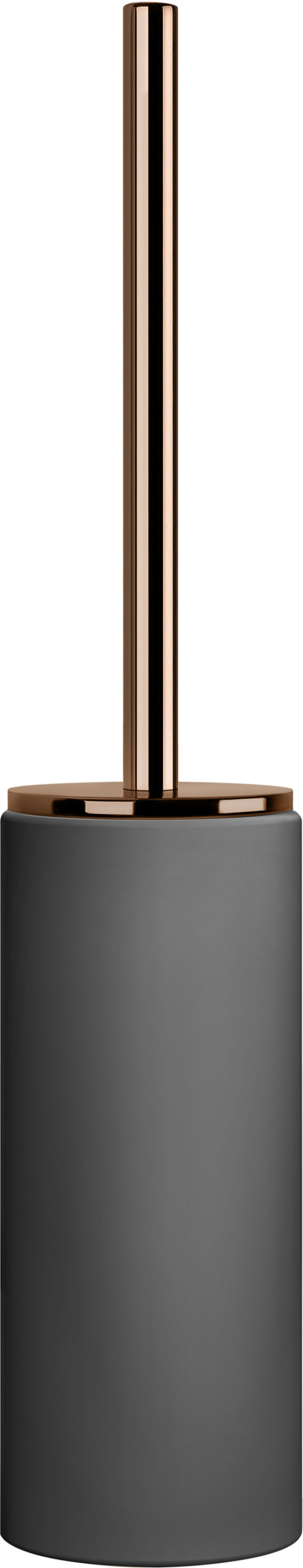 Portaspazzola Gessi Anello, supporto in vetro nero opaco, modello d'appoggio image number 0