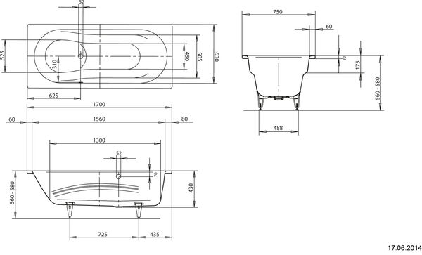 Badewanne Alterna steel set weiss image number 2