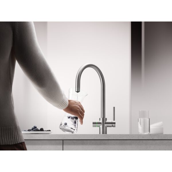 Mitigeur d'&eacute;vier multifonction Laufen Vara Home Acier inoxydable bross&eacute; image number 1