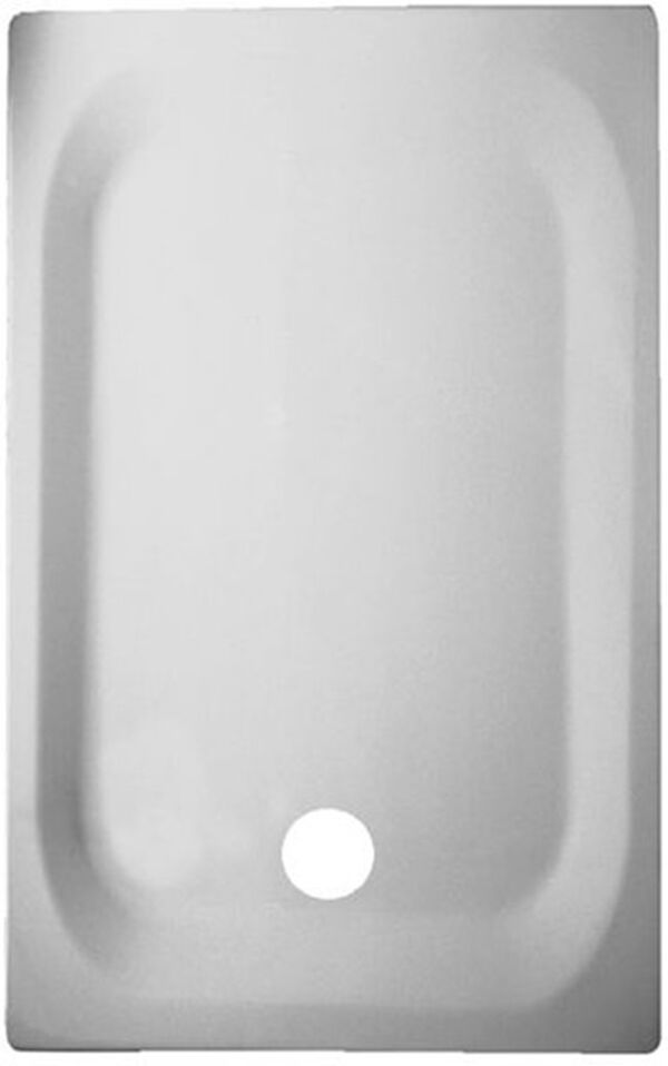 Vasca da doccia Schmidlin scarico parte stretta in mezzo 110 x 80 x 3,5 cm in acciaio image number 0