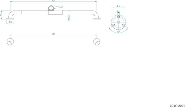 Glissières de douche Nosag Ineoline Plus acier inoxydable mat image number 1