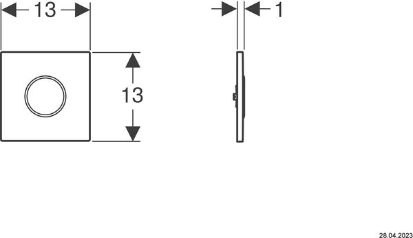 Urinoirsteuerung Geberit HyTronic IR Typ10 round glanz/matt/glanz image number 1