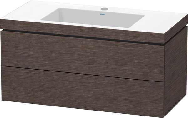 Combinazione lavabo Duravit Vero Air, in legno impiallacciato, larghezza 100 cm, altezza 50 cm, image number 0