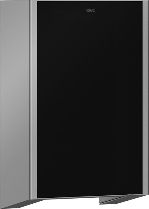 Asciugamani KWC EXO 220 nero Frontale vetro temperato