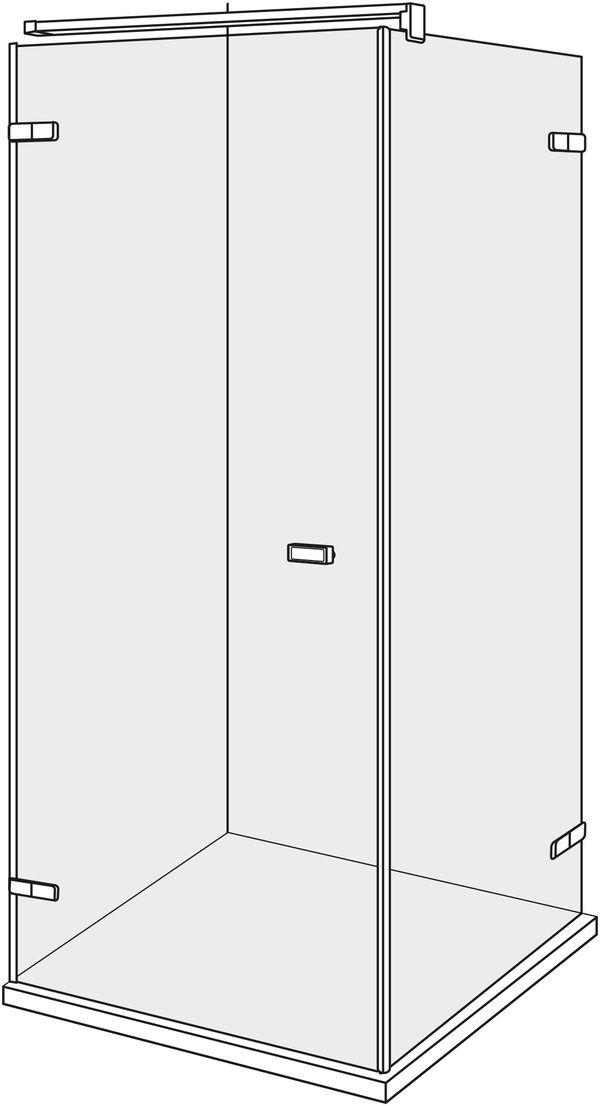 Porte battante Alterna lin.3 Noir mat Verre clair CareTec Pro image number 0