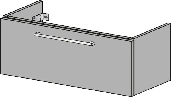 Armadio sottolavabo Alterna pro S, altezza 39,2 cm, profondità 44 cm, 1 cassetto, maniglia cromata image number 0