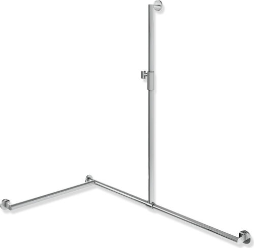 Barre d'appui d'angle Hewi 900 Acier inoxydable brillant
