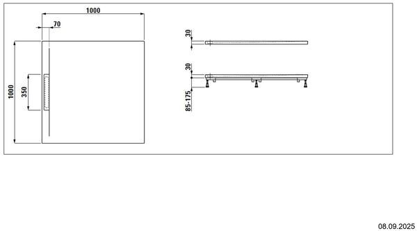 Receveur de douche Laufen Pro S Extra-plat Coffe matt image number 1