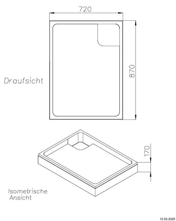 Duschwannentr&auml;ger Schedel image number 1