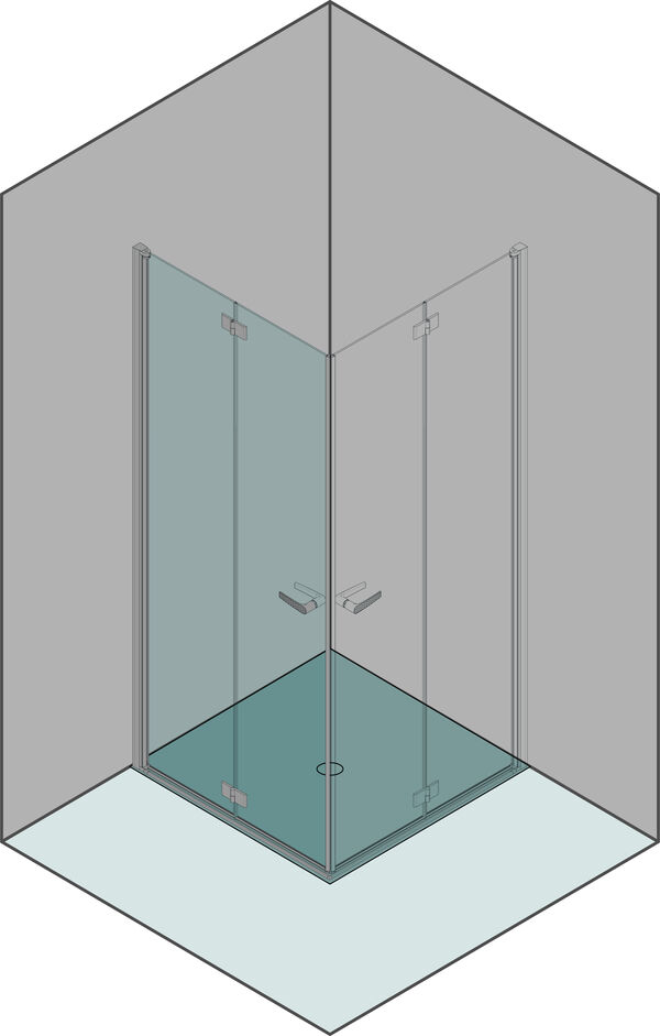 Falt-Pendelt&uuml;re Duka Multi-S 4000 new, Bodenmontage Schwarz matt Echtglas klar ProCare image number 0