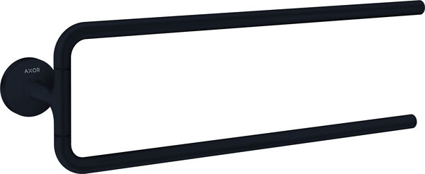 Porte-linge double Axor Universal Circular Noir mat image number 0