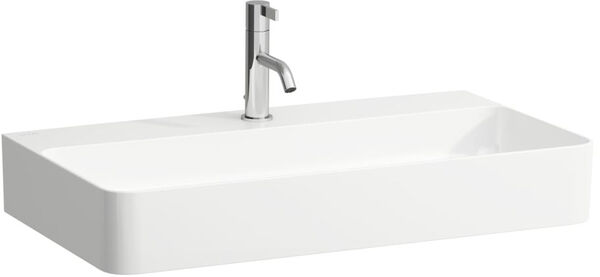 Lavabo d'appoggio Val 75 x 42 cm, altezza 11,5 cm senza troppopieno con foro per rubinetteria image number 0