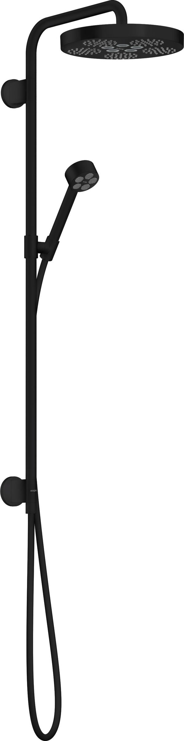 Showerpipe Axor One, ½" schwarz matt image number 0