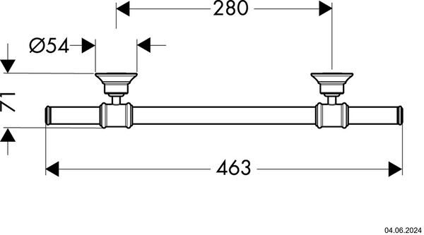 Haltegriff Axor Montreux Brushed black chrome image number 1