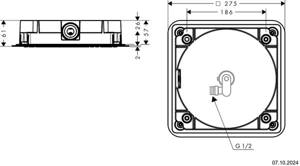 Regenbrause Axor Citterio C Brushed brass image number 1
