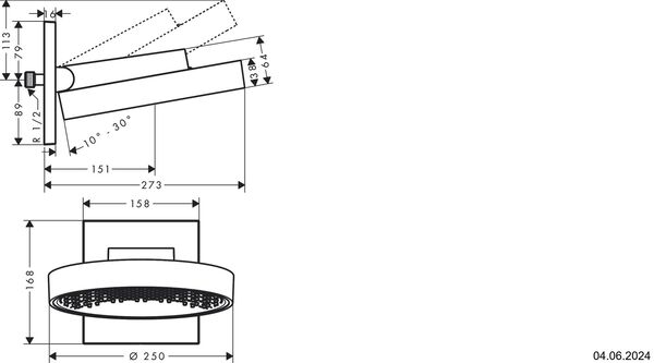 Pomme de douche Hansgrohe Rainfinity Blanc mat image number 1