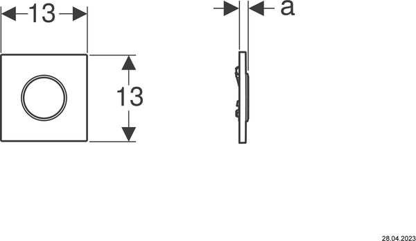 Urinoirsteuerung Geberit HyTouch Typ10 round matt/glanz/matt image number 1