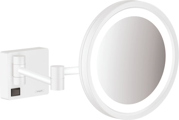 Specchio per cosmetica Hansgrohe AddStoris, Ø 16 cm, montaggio a parete, metallo, braccio image number 0