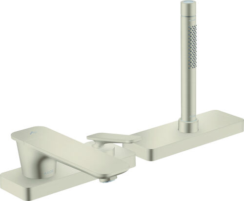 Wannenfüllkombination Axor Citterio C, 3-Loch brushed nickel Standard