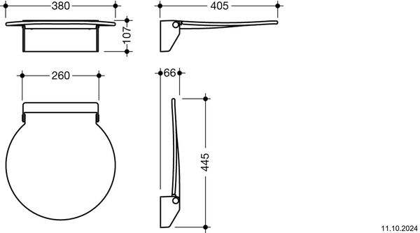 Duschklappsitz Hewi System 100 / 800 anthrazit image number 1