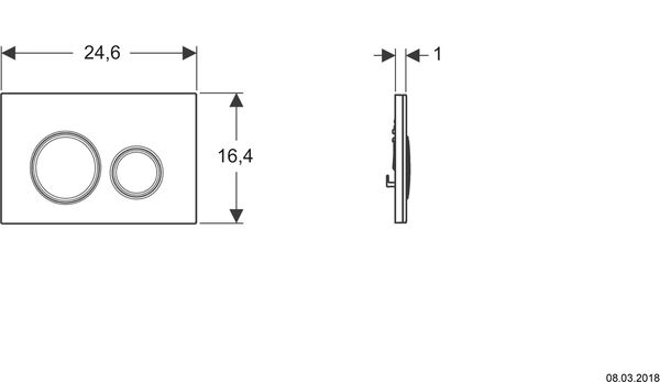 Plaque de d&eacute;clenchement Geberit Sigma50 round image number 1