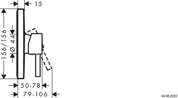Duschenmischer-Endmontageset Hansgrohe Finoris Schwarz matt image number 1