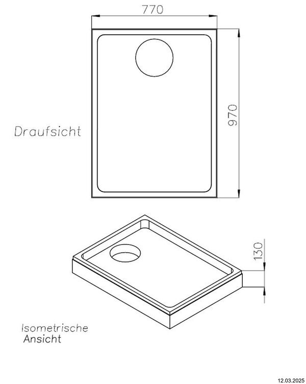 Support de receveur de douche Schedel image number 1