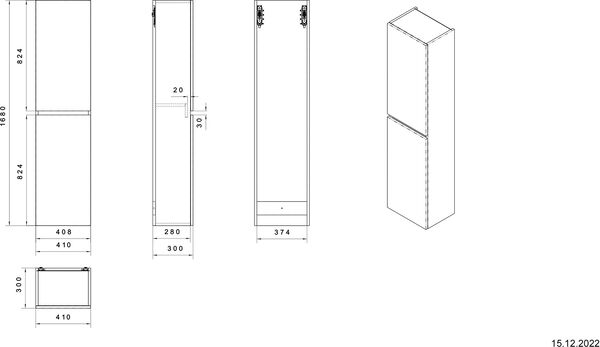 Armoire haute Alterna pro S Tortona image number 1