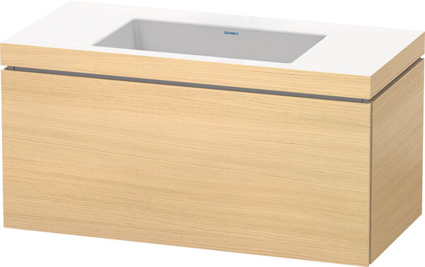 Combinazione lavabo Duravit Vero Air, in legno impiallacciato, larghezza 100 cm, altezza 50 cm, image number 0