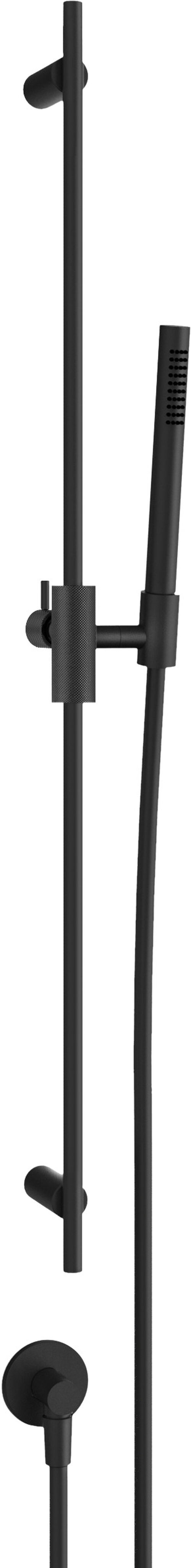 Garniture de douche Gessi Habito Noir mat Diamantato