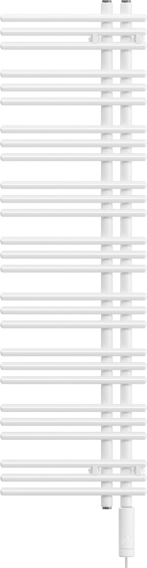 Radiateur de bain Zehnder Yucca Asym Blanc R&eacute;sistance &eacute;lectrique &agrave; droite