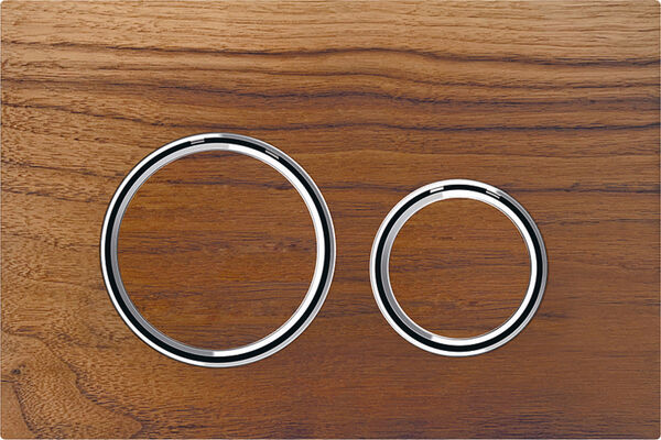 Plaque de d&eacute;clenchement Geberit Sigma50 round Noyer am&eacute;ricain image number 0