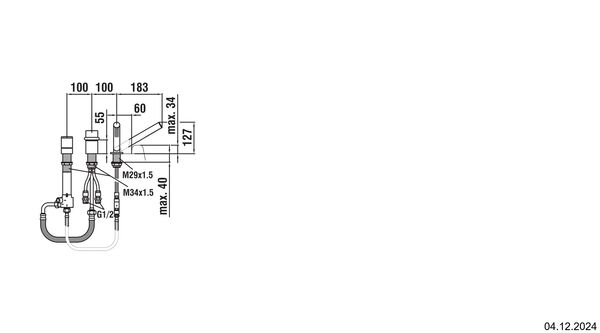 Wannenf&uuml;llkombination Laufen Twin 3-Loch Verchromt image number 1