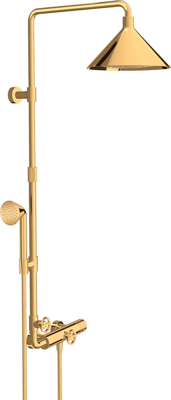 Showerpipe Axor Front Höhe 912-1212 mm Duschenmischer Thermostat ½" Umsteller, Regenbrause Front image number 0