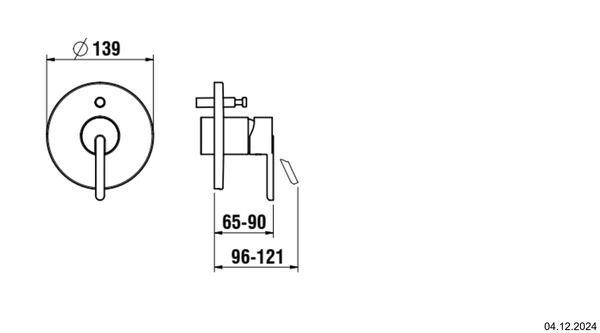 Bademischer-Endmontageset Laufen Lua Verchromt image number 1