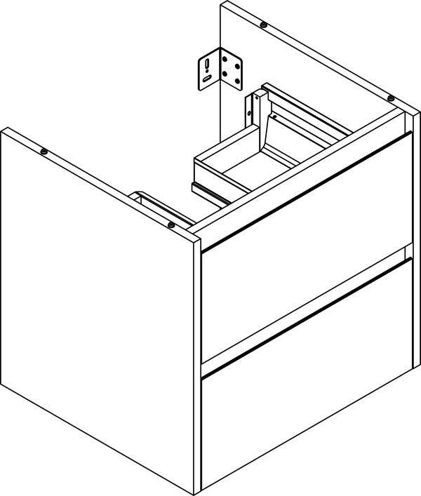 Armadio sottolavabo Alterna modena S, larghezza 56,4 cm, altezza 55 cm, profondit&agrave; 48 cm, 2 image number 0