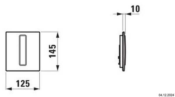 Betätigungsplatte Laufen Ineo E-AU105 Edelstahl gebürstet image number 1