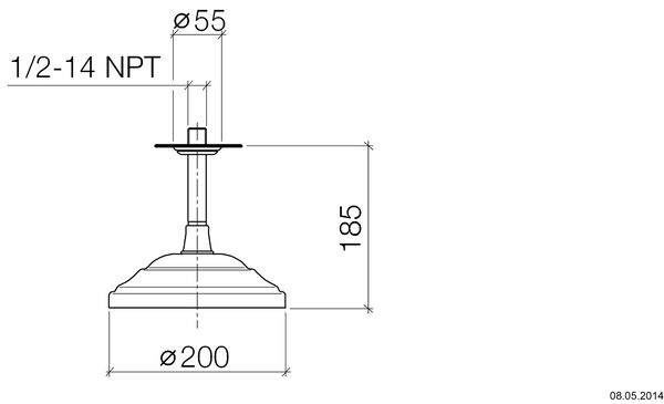 Regenbrause Dornbracht Madison mit Deckenanschluss Platin image number 2