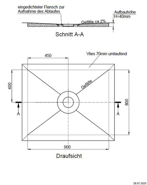 &Eacute;l&eacute;ment de douche Schedel Plan Kessel image number 1