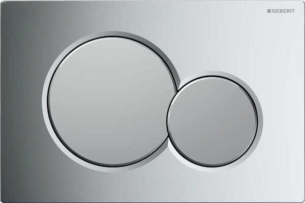 Placca di comando Geberit Sigma01 round, comando per risciacquo parziale o completo dal davanti image number 0
