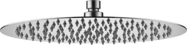 Pomme de douche avec effet pluie KWC Piatto-X R &frac12;" Acier inoxydable mat image number 0