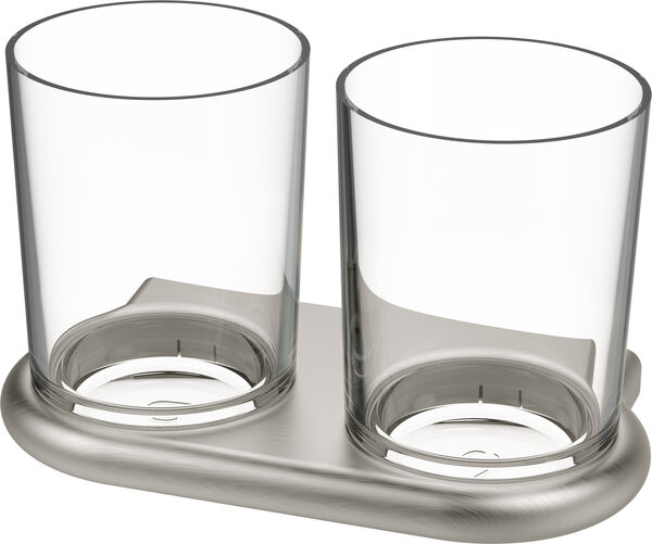 Porte verre double Bodenschatz Nia Nickel brushed image number 0