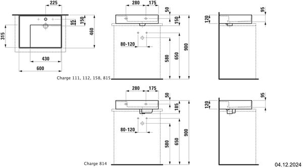 Auflegewaschtisch Laufen Kartell Schwarz image number 1