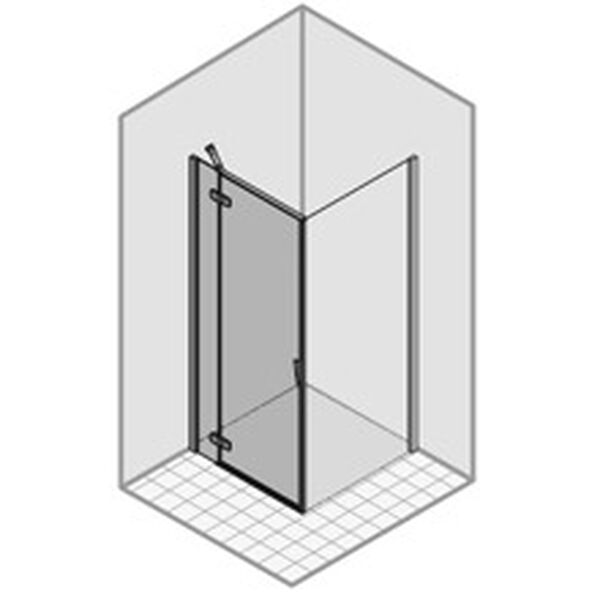 Pendeltüre Duka Pura R 5000, für Bodenmontage verchromt/alu hochglanz Echtglas klar ProCare image number 0