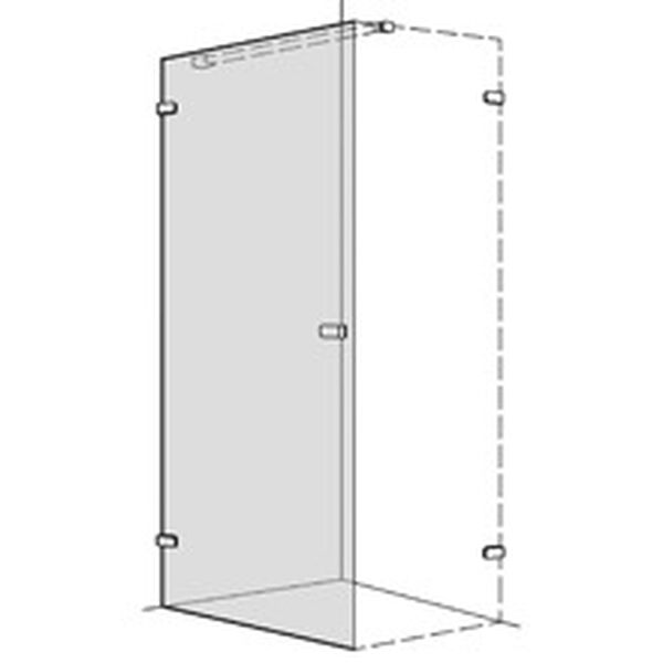 Porta battente Koralle S505, 70 - 90 cm, cerniere a sinistra, altezza 200 cm, con profilo contro i image number 0