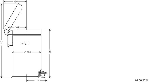 Contenitore per rifiuti Hansgrohe AddStoris bianco opaco image number 1