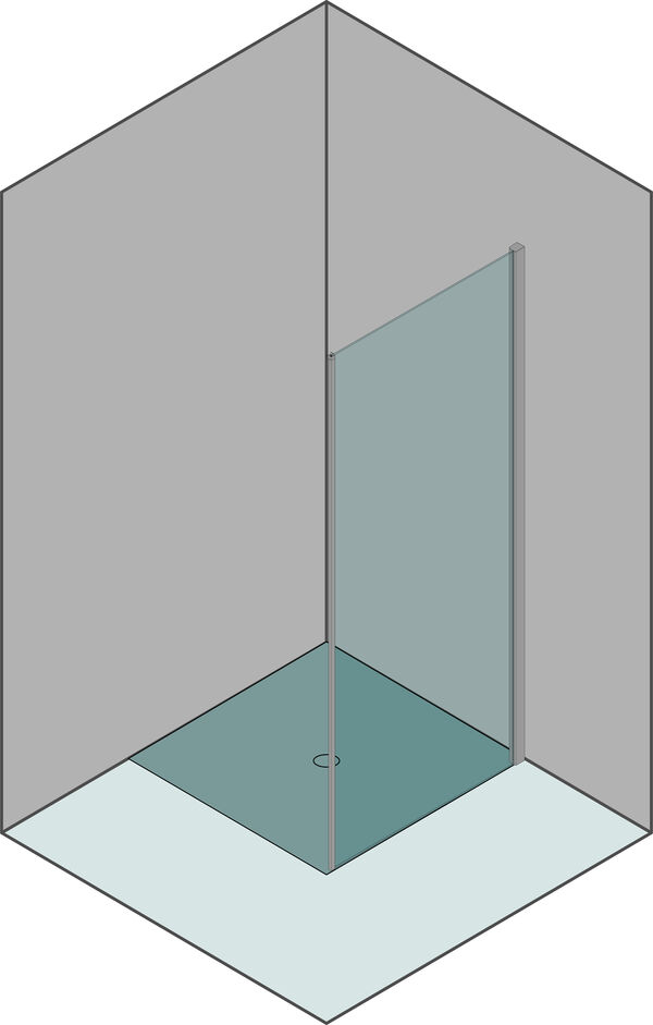 Seitenwand Duka Multi-S 4000 new, Bodenmontage silber hochglanzeloxiert Echtglas klar ProCare image number 0