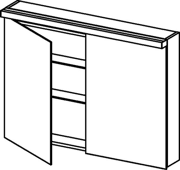 Spiegelschrank Alterna format LED weiss image number 0